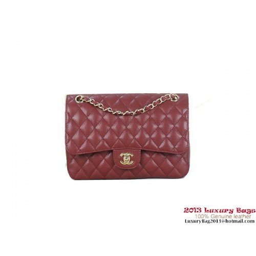 Torebka Chanel 2.55 Classic Flap Bag Bordeaux Original Cannage Patterns Leather Gold
