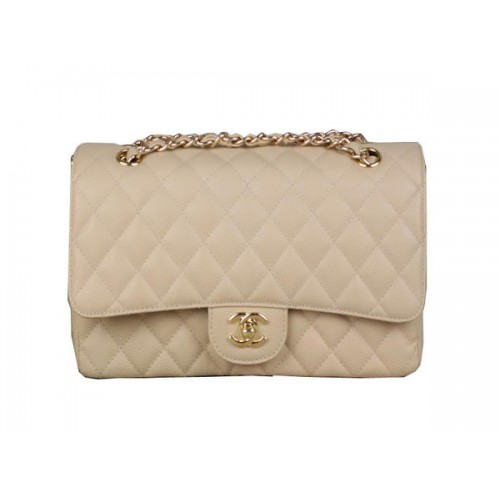 Torebka Chanel 2.55 Series Classic Flap Bag 1112 Apricot Cannage Pattern Original Leather Gold