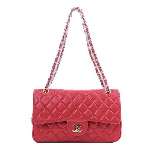 Torebka Chanel 2.55 Series Classic Flap Bag 1112 Red Sheepskin Gold