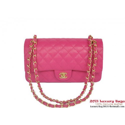 Torebka Chanel 2.55 Series Classic Flap Bag 1112 Rose Cannage Pattern Gold