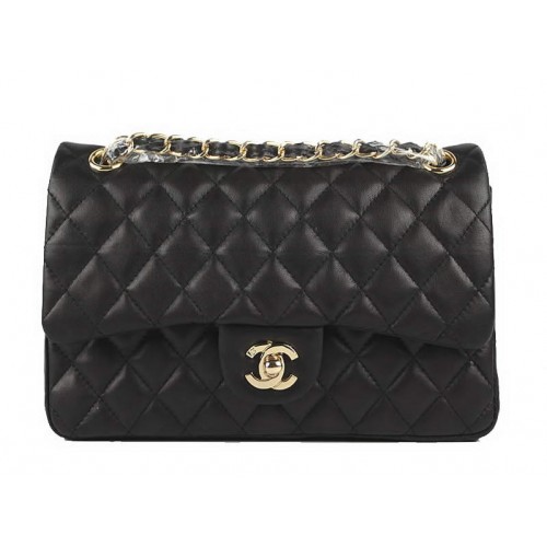 Torebka Chanel 2.55 Series Original Leather Flap Bag A01112 Black Golden
