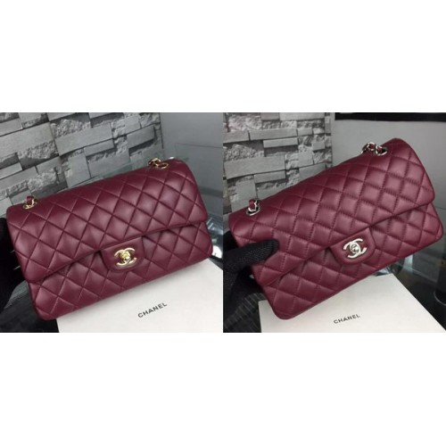 Torebka Chanel 2.55 Series Flap Bag Lambskin Leather A5024 Burgundy