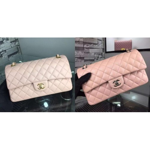 Torebka Chanel 2.55 Series Flap Bag ze skóry jagnięcej A5024 różowa