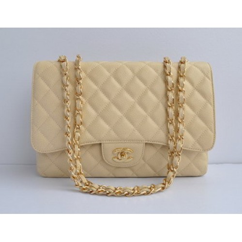 Torebka Chanel 2.55 Flap Bag 28600 Kremowa ze złotym łańcuszkiem