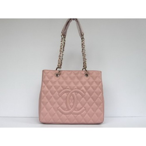 Torba Chanel pikowana CC Tote Bag 35626 różowa