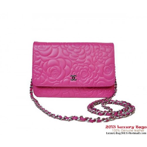 Torebka Chanel A47421 Rose Lambskin Leather mini Flap Bag Silver
