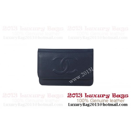 Torebka Chanel A48654 Royalblue Original Cannage Patterns Leather mini Flap Bag