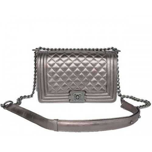 Kup tanio Chanel A67086 Antique Le Boy Flap Bag Silver