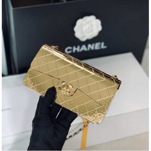 Torebka na ramię Chanel Box C5691 złota