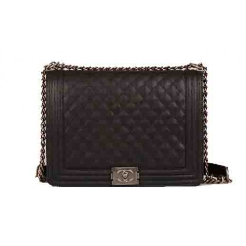 Torebka na ramię Chanel Boy Flap Original Cannage Pattern A67087 Black