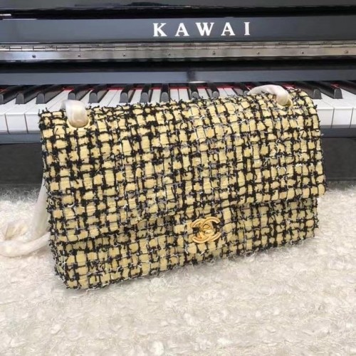 Chanel CLASSIC HANDBAG A01112 zielono-złota