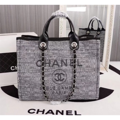 Torba na zakupy Chanel Canvas Tote 8099 szara