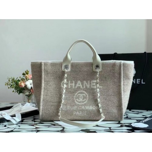 Torba na zakupy Chanel Canvas Tote B66941 Kremowa
