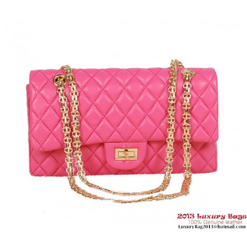 Torebka Chanel Classic 2.55 Series Rose Sheepskin Leather 1112 Gold