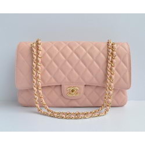 Torebka Chanel Classic 2.55 Series Pink Caviar Golden Chain Quilted Flap Bag 1113