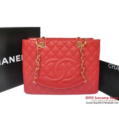 Torebka Chanel Classic Coco GST Caviar Leather A36092 Red Gold