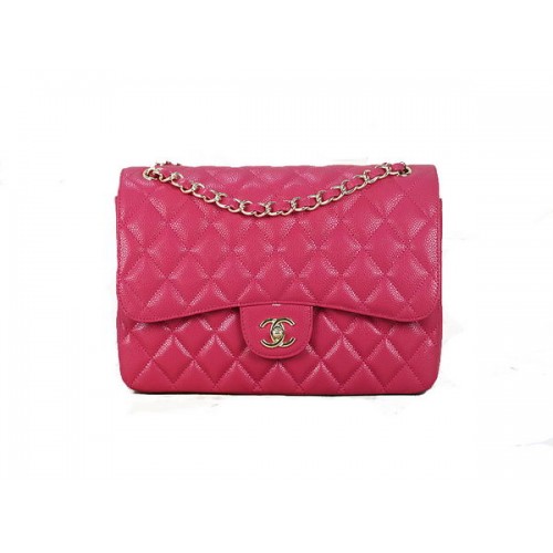 Torebka Chanel Classic Flap Bag 1113 Rose Original Cannage Pattern Leather Gold
