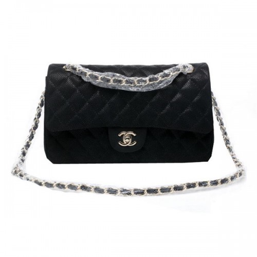 Torebka Chanel Classic Flap Bag z serii 2.55, oryginalny nubuk, wzór Cannage, CHA1112, kolor czarny