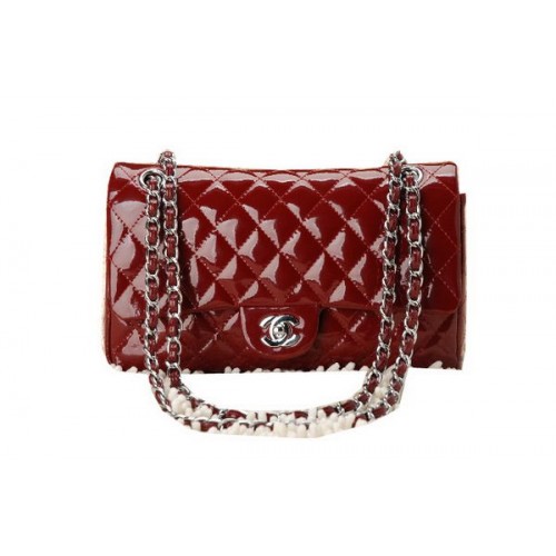 Torebka Chanel Classic Flap Bag z serii 2.55, lakierowana, CHA1112, bordowa