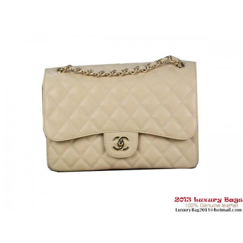 Torebka Chanel Classic Flap Bag Apricot Original Cannage Patterns Leather Gold