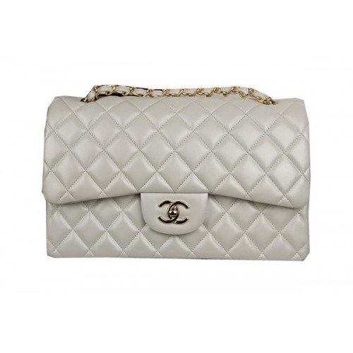 Torebka Chanel Classic Flap Bag OffWhite Original Leather CF1113 Gold