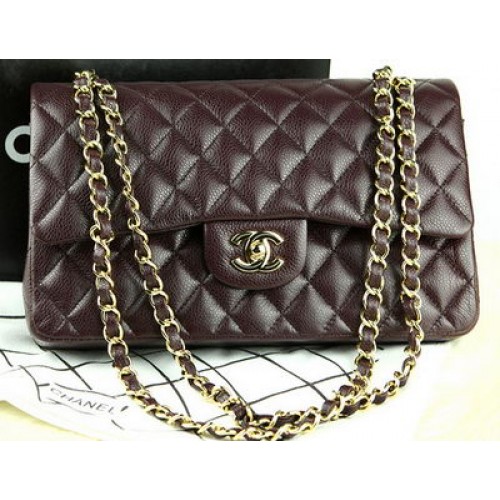 Torebka Chanel Classic Flap Bag Original Cannage Pattern A36097 Burgundy