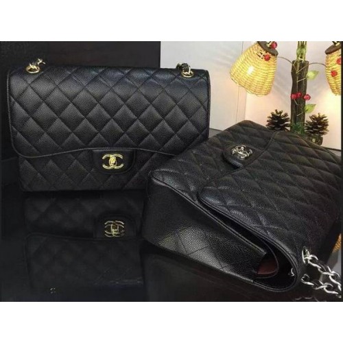 Torebka Chanel Classic Flap Bag Original Cannage Patterns A1119 Black