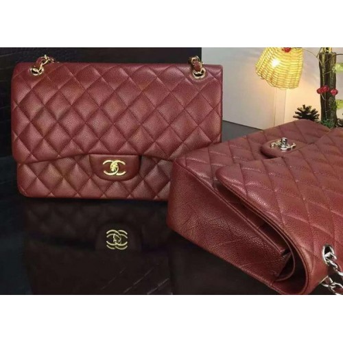 Torebka Chanel Classic Flap Bag Original Cannage Patterns A1119 Burgundy