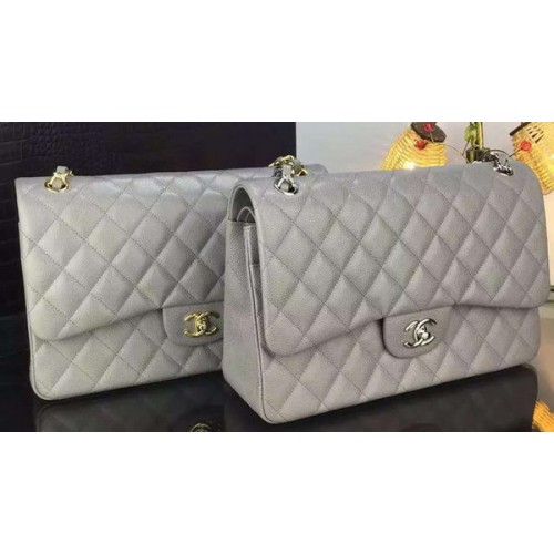 Torebka Chanel Classic Flap Bag Original Cannage Patterns A1119 Grey