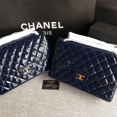 Torebka Chanel Classic Flap Bag z oryginalnej skóry A1113 Royal