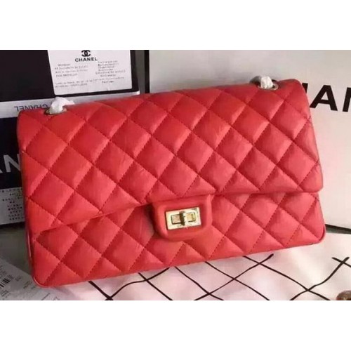 Torebka Chanel Classic Flap Bag Red Original Leather CHA8575 Gold