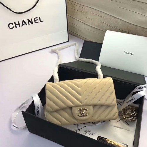 Torebki Chanel Classic Flap Bags Camel Original Sheepskin Leather 1116 Gold