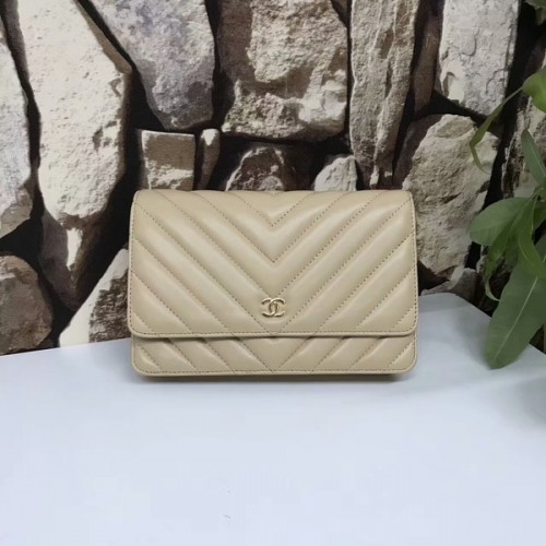 Torebki Chanel Classic Flap Bags Camel Original Sheepskin Leather 33815 Glod
