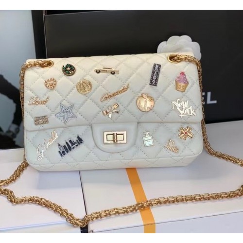 Torebka Chanel Classic Flap Shoulder Bag Original Sheepskin Leather AS30225 white