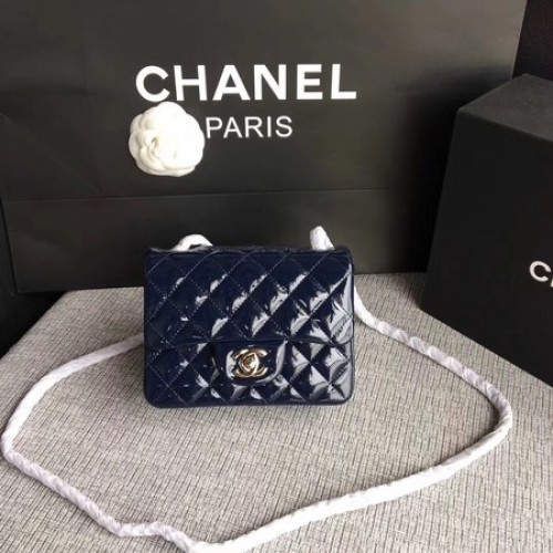 Torebka Chanel Classic Flap mini z oryginalnej skóry A1115 Royal