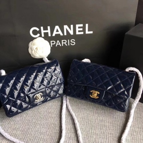 Torebka Chanel Classic Flap mini z oryginalnej skóry A1117 Royal