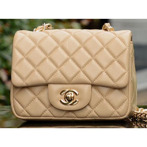 Torebka Chanel Classic MINI Flap Bag Apricot Sheepskin A37585 Gold