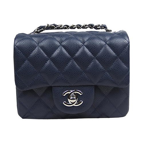 Torebka Chanel Classic MINI Flap Bag CF1115 Royal Cannage Pattern Silver