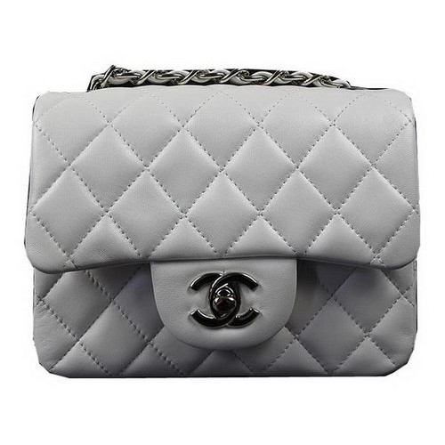 Torebka Chanel Classic MINI Flap Bag OffWhite Original Sheep Leather CF1115 Silver