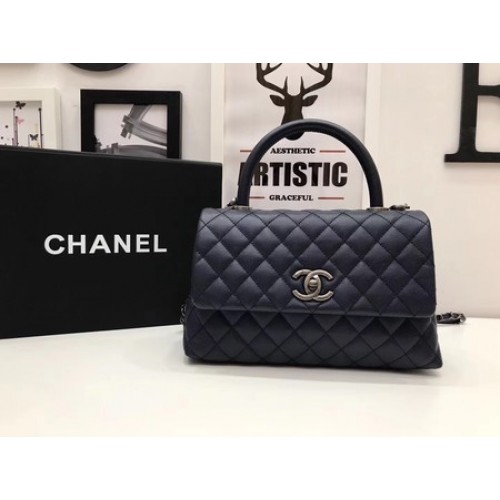 Torebka Chanel Classic Red z uchwytem u góry, Royal Original Leather A92991, srebrna