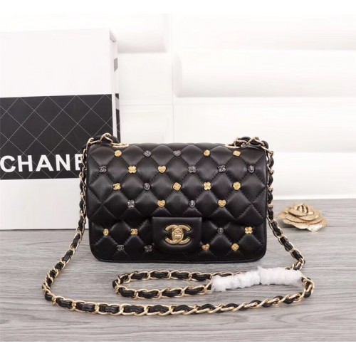 Torebka Chanel Classic Sheepskin Leather cross-body bag A1116 czarna, metal w odcieniu złota