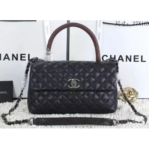 Torebka Chanel Classic z uchwytem u góry, wzór Cannage A92991, czerwona