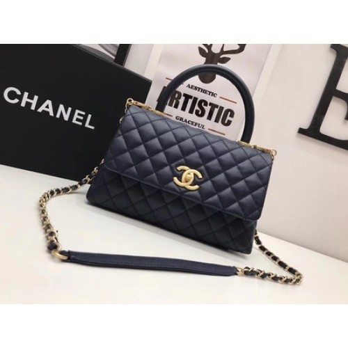 Torebka Chanel Classic z uchwytem u góry, Royal Original Leather A92991, złota