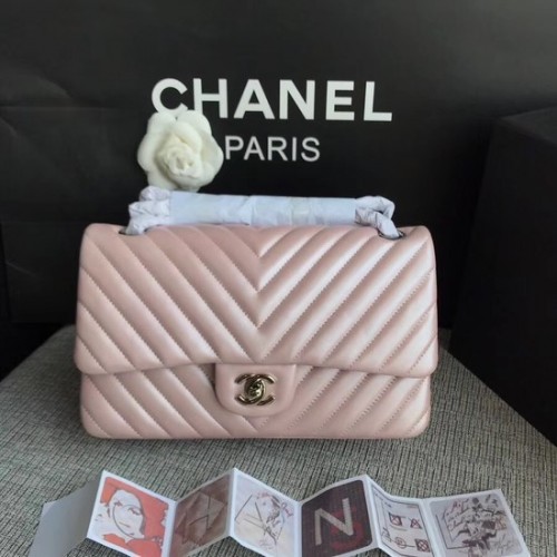 Torebka Chanel Classic Original Sheepskin Leather Shoulder Bag 1112V Pink Silver Chain