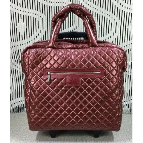 Walizka Chanel CoCo Nylon A33045 Burgundy