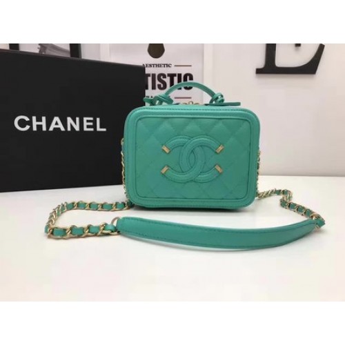 Kosmetyczka Chanel Original Cannage Pattern A93341 Green