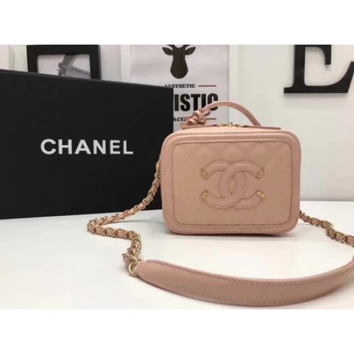 Kosmetyczka Chanel Original Cannage Pattern A93341 Pink