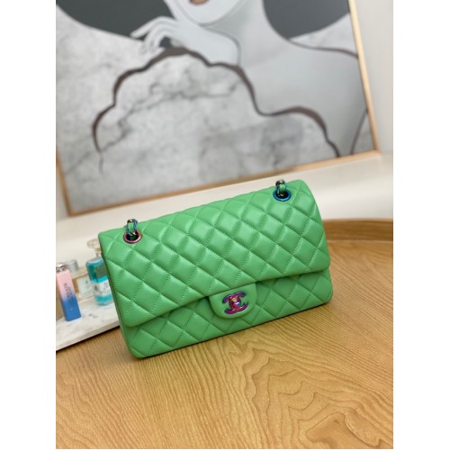 Torebka na ramię Chanel Flap Mirage Lambskin AS1112 zielona