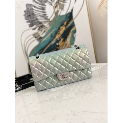 Torebka na ramię Chanel Flap Mirage Lambskin AS1112 w kolorze błękitnym