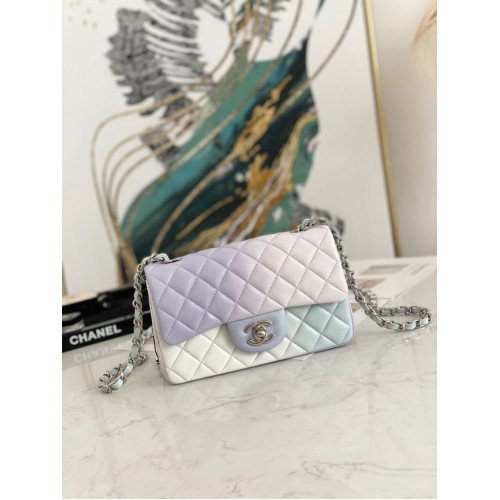 Torebka na ramię Chanel Flap Mirage Lambskin AS1116 biała